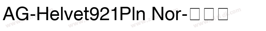 AG-Helvet921Pln Nor字体转换